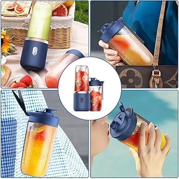 Portable Electric Juice Blender & Smoothie Maker – 2-in-1 USB Rechargeable Travel Cup
