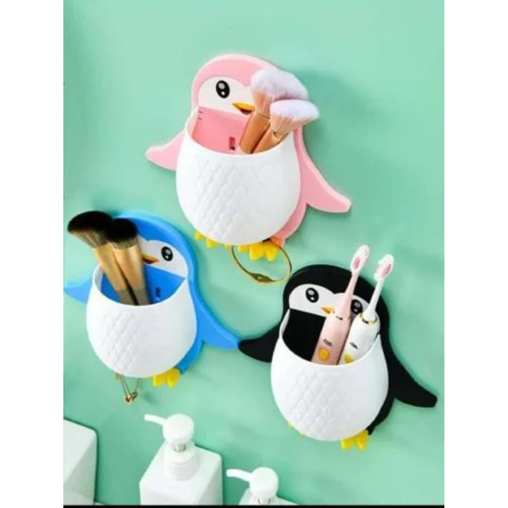 Wall Mount Penguin Design Toothpaste Holder