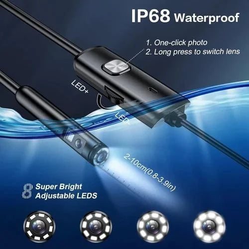 3 In 1 Endoscope Camera Waterproof Ip67 Inspection Camera Wifi Camera